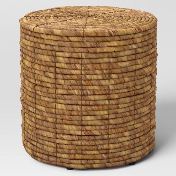 NEW Natural Woven Storage Ottoman